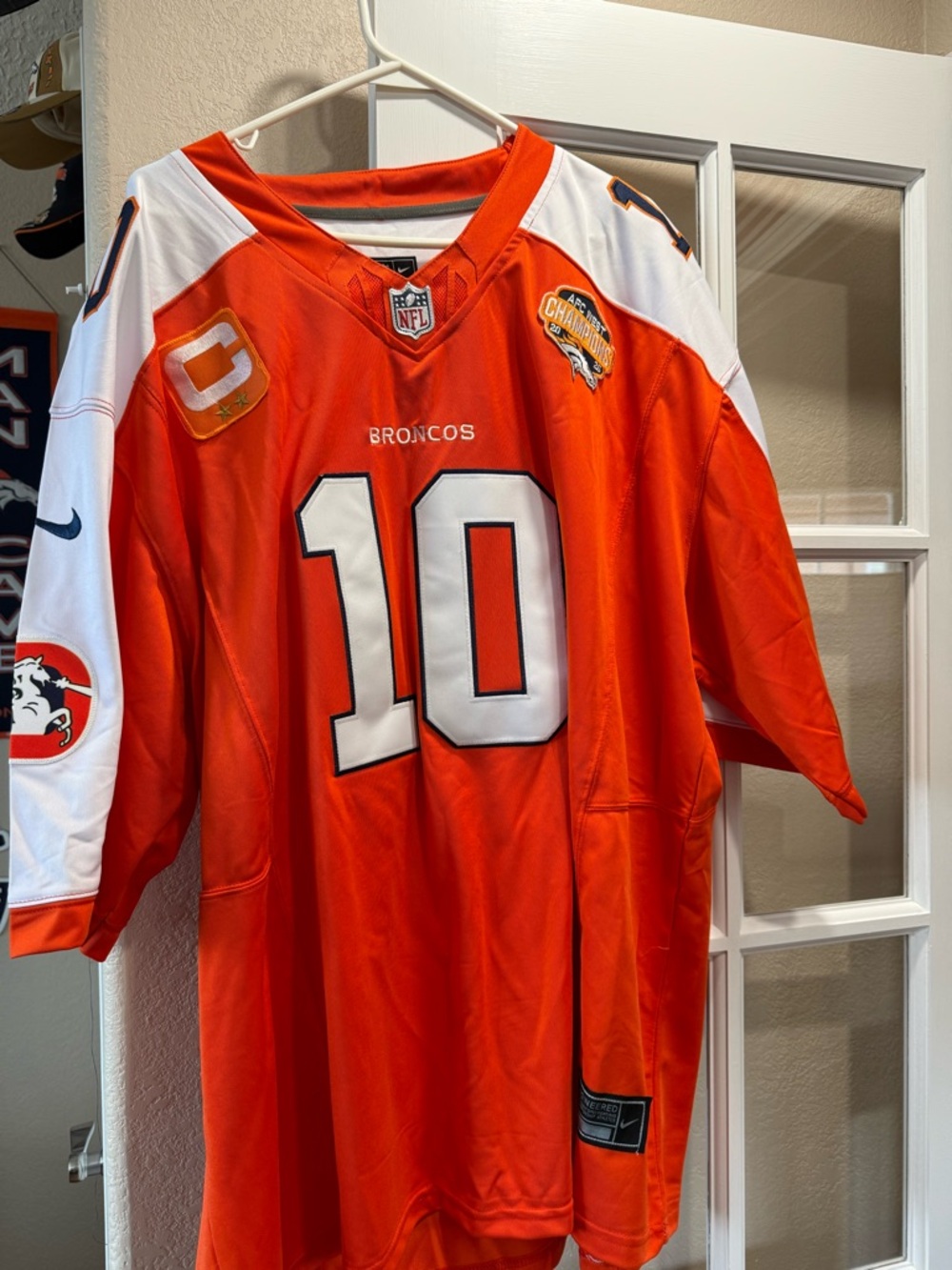 NFL Orange Nike Game Jersey with NFL Shield